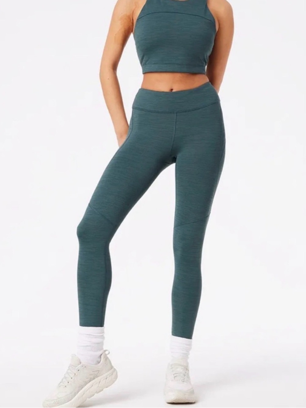Outdoor Voices TechSweat Flex 7/8 Leggings Green XS